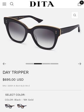 DITA Day Tripper Black Sunglasses